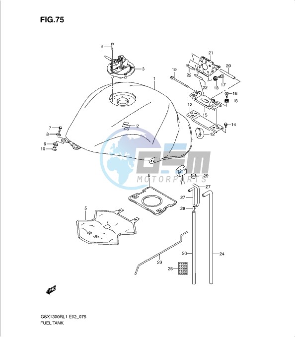 FUEL TANK (GSX1300RL1 E19)