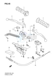 AN400 (E2) Burgman drawing HANDLE LEVER