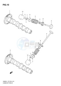 AN650 (E3-E28) Burgman drawing CAM SHAFT VALVE