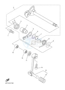 WR250R (32DT 32DS 32DU) drawing SHIFT SHAFT