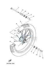 YZ85 YZ85LW (1SP1 1SP3) drawing FRONT WHEEL