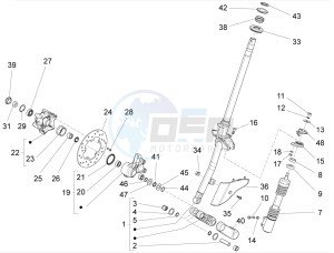 SXL 125 4T 3V drawing Fork/steering tube - Steering bearing unit