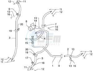 X9 125 drawing Brake piping