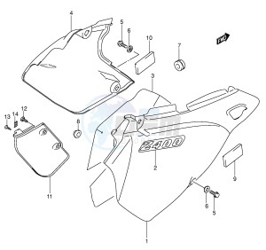 DR-Z400 (E1) drawing FRAME COVER (MODEL Y)