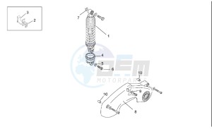 Rally 50 H2O drawing Shock absorber