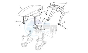 Shiver 750 GT drawing Front body - Front mudguard