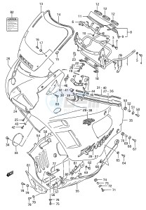 GSX600F (E28) Katana drawing COWLING (MODEL J)