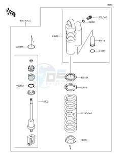 KX85 KX85CFF EU drawing Shock Absorber(s)