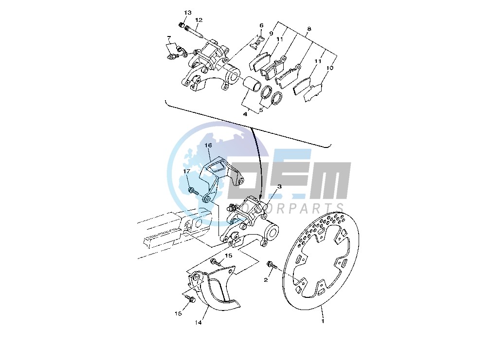 REAR BRAKE CALIPER