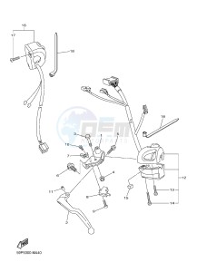 FZ8-N 800 FZ8 (NAKED) (39PL) drawing HANDLE SWITCH & LEVER