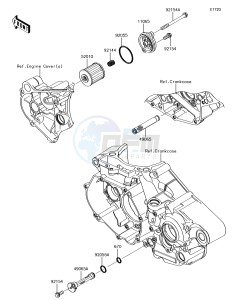 KX450F KX450HJF EU drawing Oil Filter