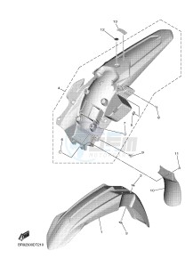 YZ450F (BR92) drawing FENDER