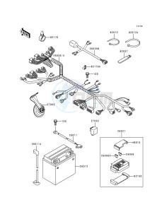 ZX 600 G [NINJA ZX-6R] (G1-G2) [NINJA ZX-6R] drawing CHASSIS ELECTRICAL EQUIPMENT