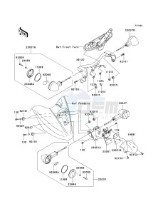 VN 900 D[VULCAN 900 CLASSIC LT] (6F-9F) D8F drawing TURN SIGNALS-- JKAVN2D1 7A011497 - - -