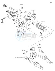 KLX110 KLX110CHF EU drawing Suspension/Shock Absorber