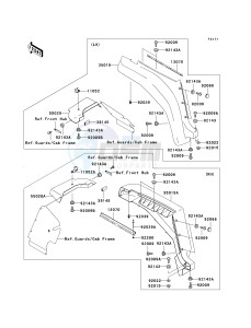 KAF 950 B [MULE 3010 DIESEL 4X4] (B1) [MULE 3010 DIESEL 4X4] drawing FRONT FENDER-- S- -