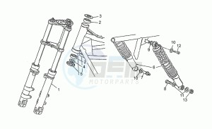 Targa 750 drawing Front/rear shock absorber