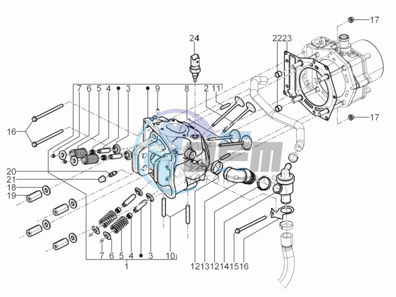 Cilinder head unit - Valve