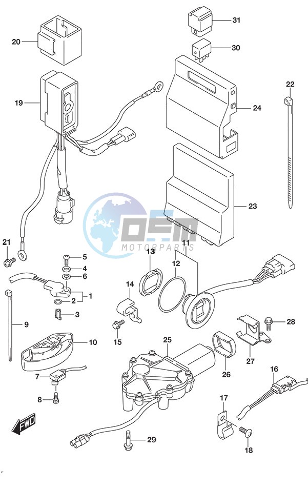 PTT Switch/Engine Control Unit