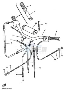 PW50 (BSL3) drawing STEERING HANDLE & CABLE