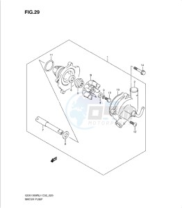 GSX1300R drawing WATER PUMP