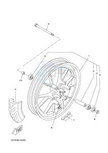 MT125A MT-125 ABS (5D7D) drawing FRONT WHEEL