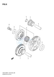 GSX1300R (E3-E28) Hayabusa drawing STARTER CLUTCH