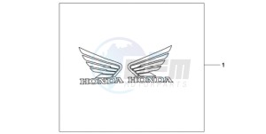 CB600F39 Europe Direct - (ED / ST) drawing 3D LOGO KIT HONDA