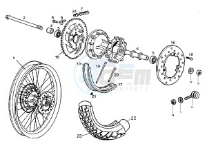 SMT 50 drawing Rear Wheel