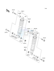 KVF 650 H [BRUTE FORCE 650 4X4I] (H7F-H8F) H8F drawing SHOCK ABSORBER-- S- -