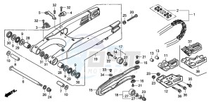 CRF450X drawing SWINGARM