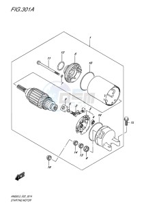 AN650Z ABS BURGMAN EXECUTIVE EU drawing STARTING MOTOR