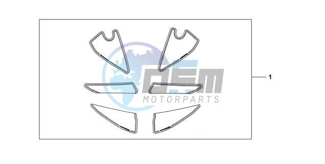 RACING STICKER WHITE BACKGROUND 'NUMBER PLATE STICKERS' WITH