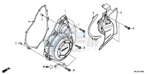 CB500XAF CB500X UK - (E) drawing A.C. GENERATOR COVER