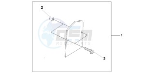 VT750C2 drawing BACKREST TRIM