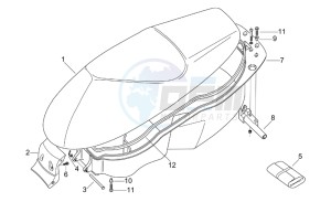 Leonardo 125-150 drawing Saddle unit