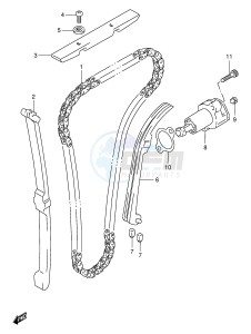 GSX400 (E30) drawing CAM CHAIN