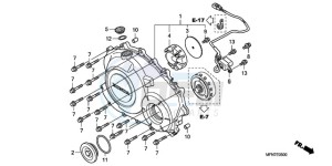 CB1000RA UK - (E / MPH) drawing RIGHT CRANKCASE COVER