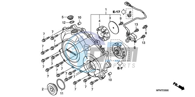 RIGHT CRANKCASE COVER