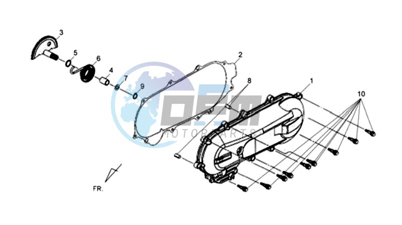 CRANKCASE COVER LEFT