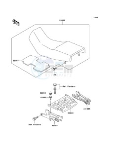 KLE500 KLE500-B1P GB XX (EU ME A(FRICA) drawing Seat