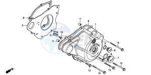 CB250 NIGHTHAWK drawing LEFT CRANKCASE COVER