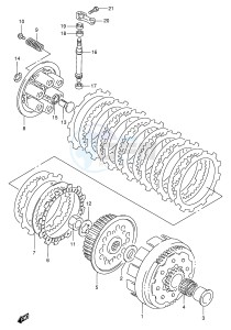 RMX250 (E1) drawing CLUTCH