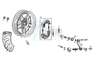 ATLANTIS - 100 cc drawing REAR WHEEL