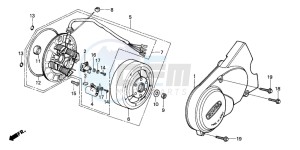 C70Z 50 drawing LEFT CRANKCASE COVER/ GENERATOR (2)