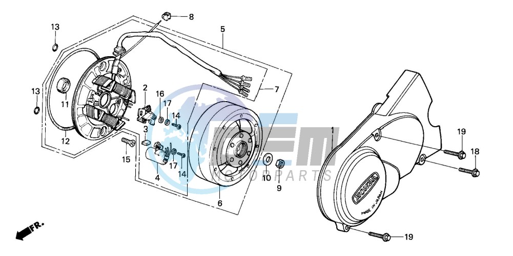 LEFT CRANKCASE COVER/ GENERATOR (2)