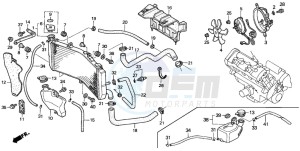 CBR600F4 drawing RADIATOR