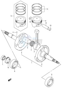 LT-Z250 (E28-E33) drawing CRANKSHAFT