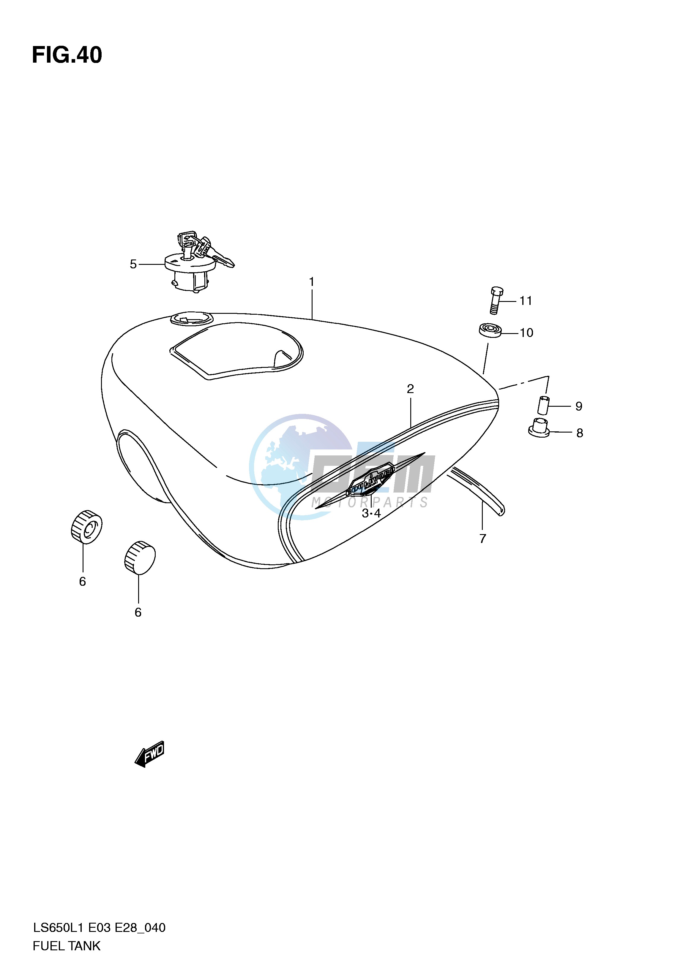 FUEL TANK (LS650L1 E28)