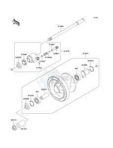 VN 800 G [VULCAN 800 DRIFTER] (E1-E5) [VULCAN 800 DRIFTER] drawing FRONT WHEEL